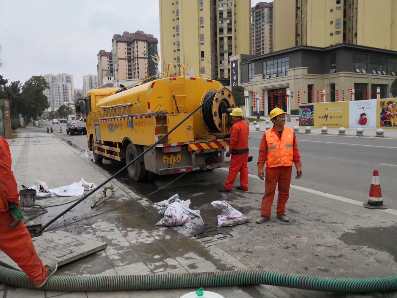 绥宁排污管道清淤-管道清洗